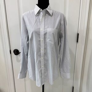 Men's Blue Checkered LL Bean Shirt 100% Cotton